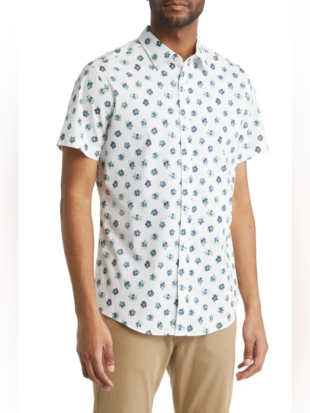 NWT Rodd & Gunn Cobden Grove Sport Fit Floral Short Sleeve Cotton Shirt 3XL